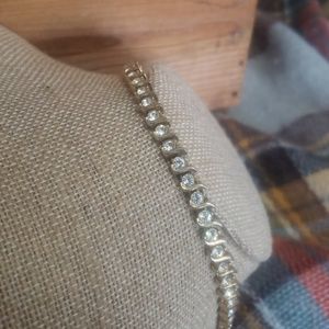 Napier vintage gold tone, and rhinestone, bracelet